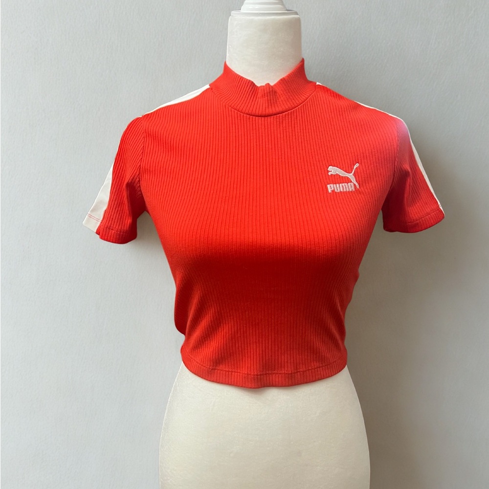 Puma Women's Poppy Red Ribbed Jersey NWT
